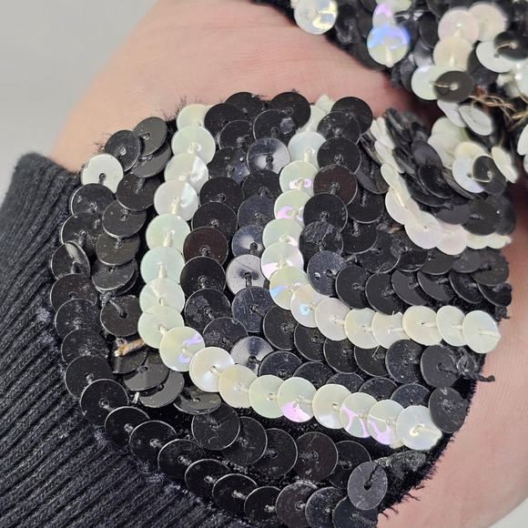 Yves Saint Laurent Sequin Brooch Black White Designer Rare Vintage - Picture 9 of 10